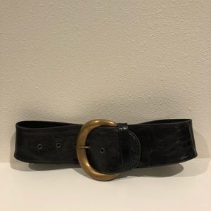 Black and brass belt